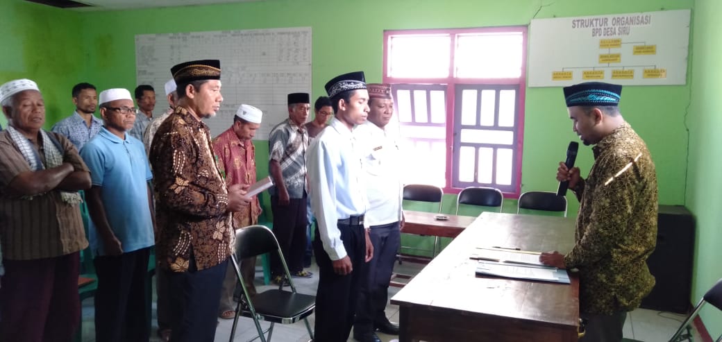 Foto Pelantikan Aprizal Fahri, Kepala Dusun Wongkol Kampas